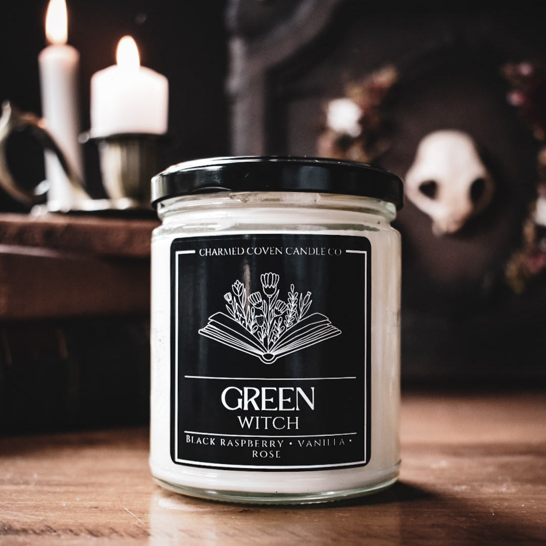 Green Witch Candle - CHARMED COVEN