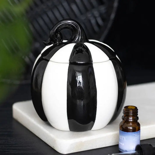Black and White Striped Halloween Wax Warmer